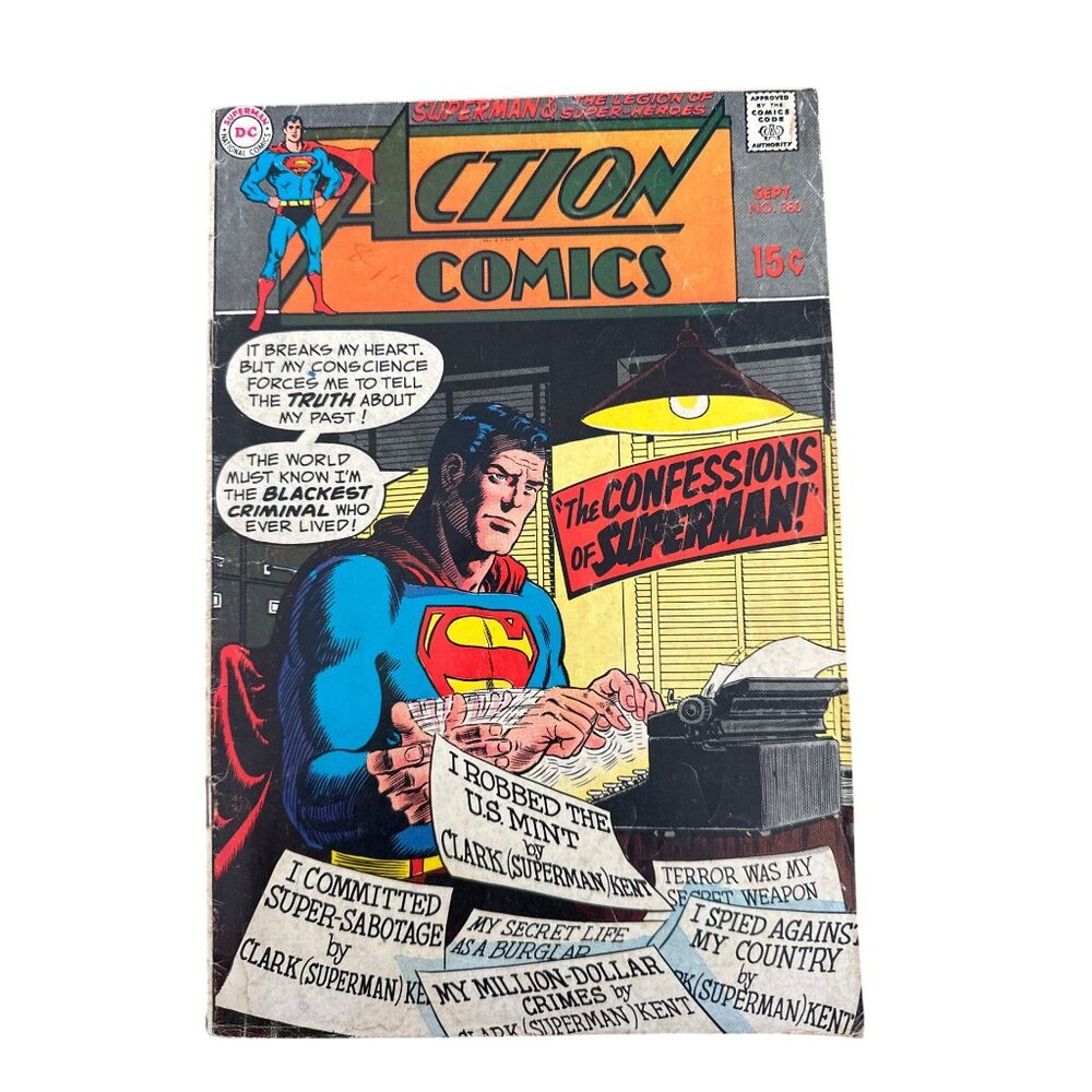 Action Comics #380 Classic Comic Book Superman September 1969 Bagged Boarded